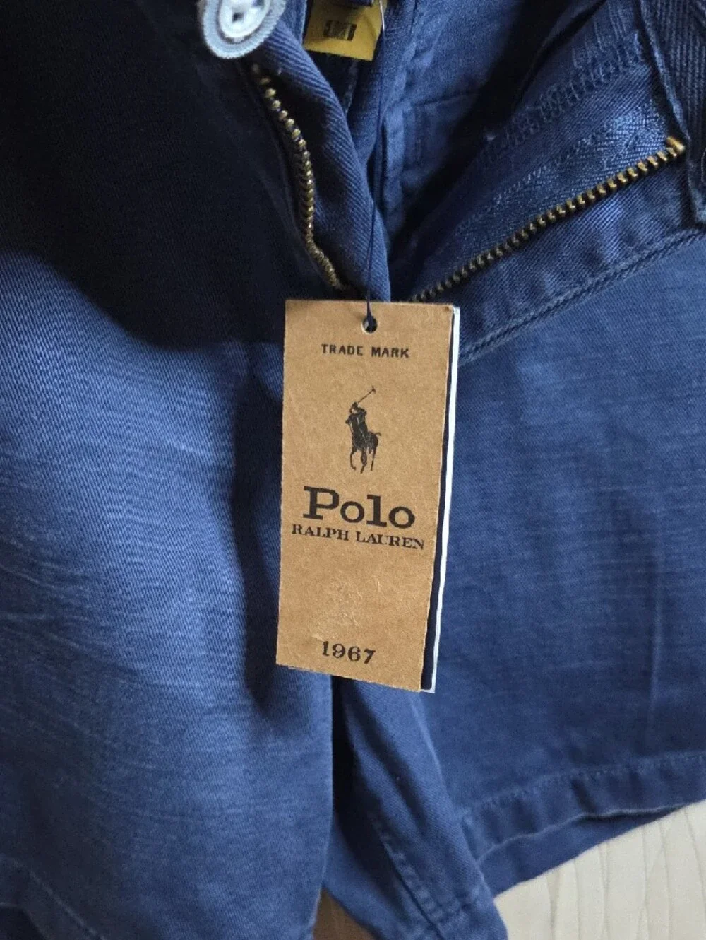 Polo by Ralph Lauren Indigo Flat-Front‎ Cotton Shorts